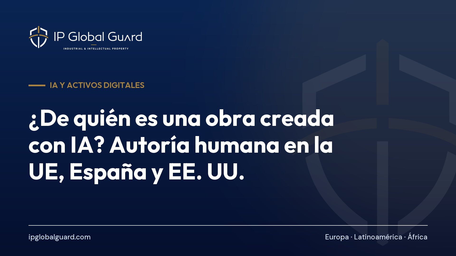 ¿De quién es una obra creada con IA? Autoría humana en la UE, España y EE. UU.