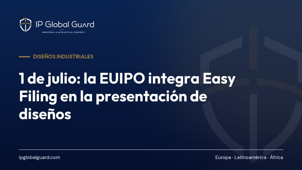 1 de julio: la EUIPO integra Easy Filing en la presentación de diseños