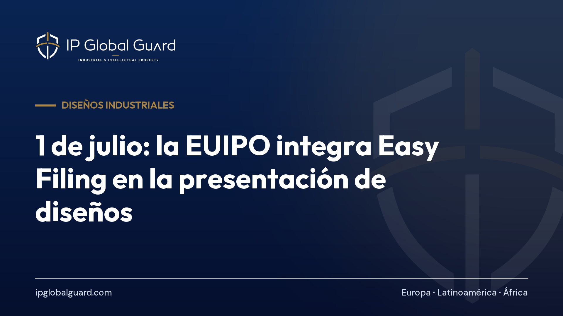 1 de julio: la EUIPO integra Easy Filing en la presentación de diseños