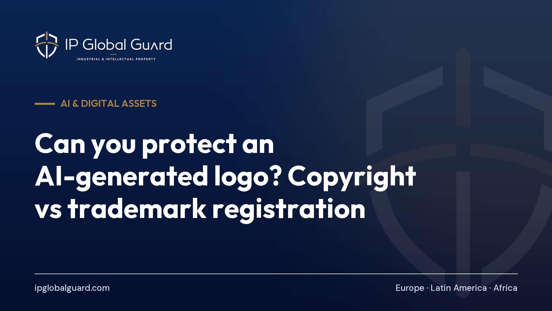 Can you protect an AI-generated logo? Copyright vs trademark registration