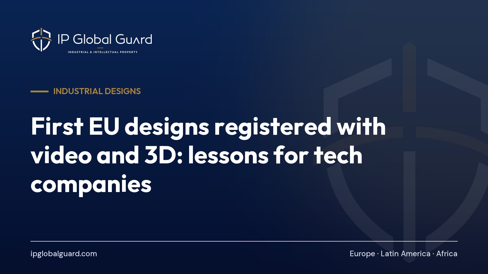 First EU designs registered with video and 3D: lessons for tech companies