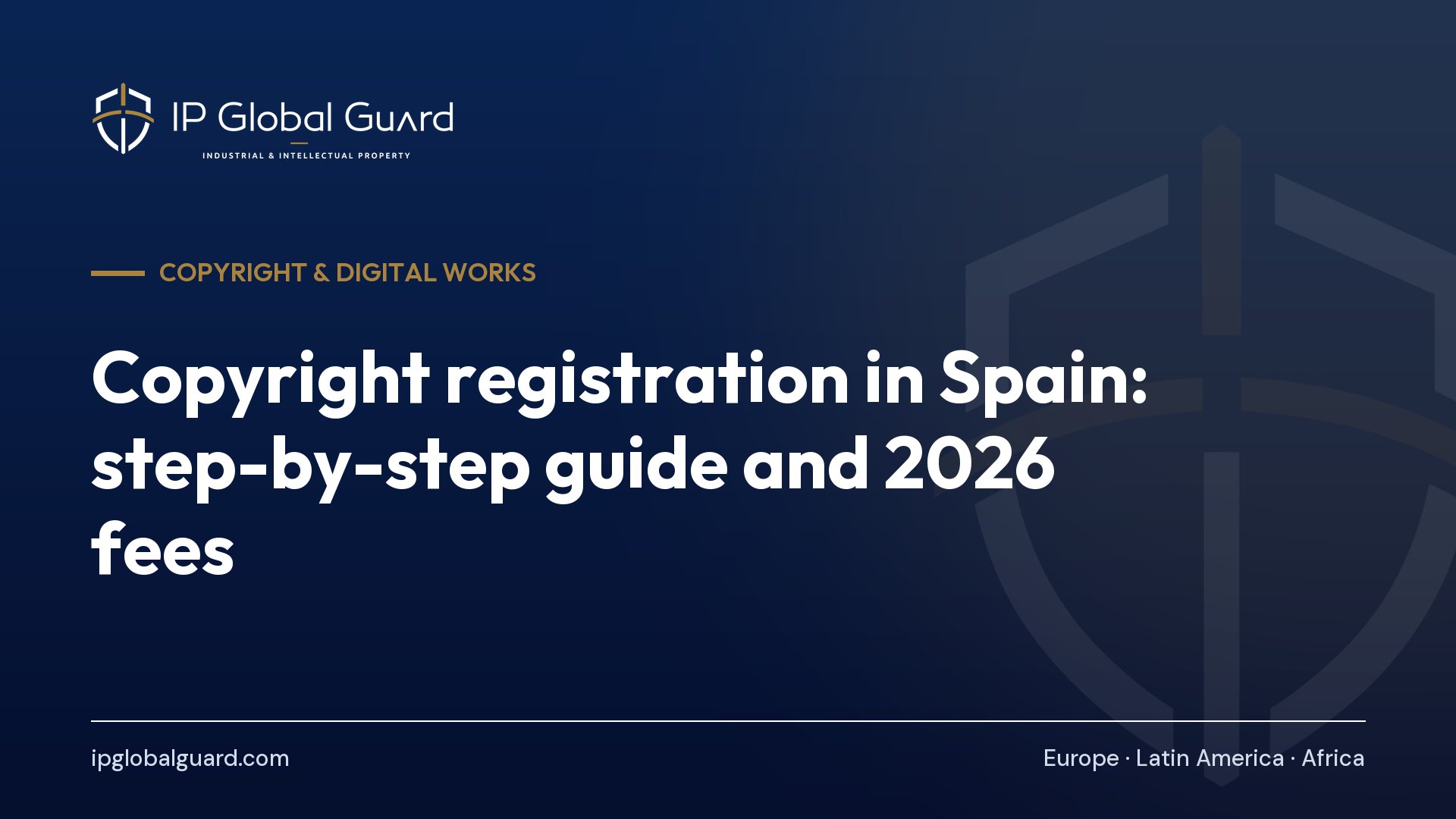 Copyright registration in Spain: step-by-step guide and 2026 fees