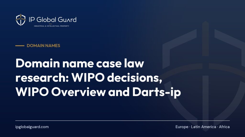 Domain name case law research: WIPO decisions, WIPO Overview and Darts-ip