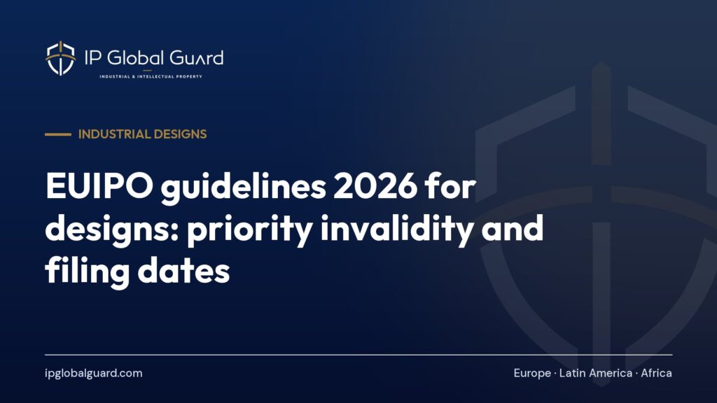 EUIPO guidelines 2026 for designs: priority invalidity and filing dates