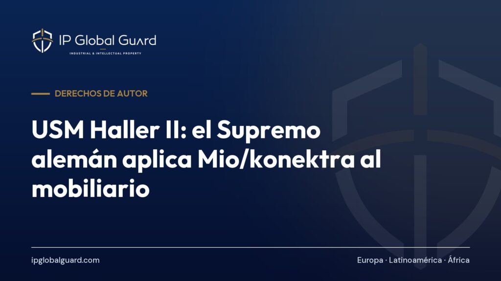 USM Haller II: el Supremo alemán aplica Mio/konektra al mobiliario