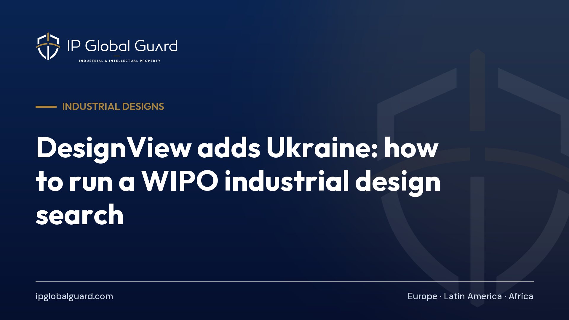 DesignView adds Ukraine: how to run a WIPO industrial design search