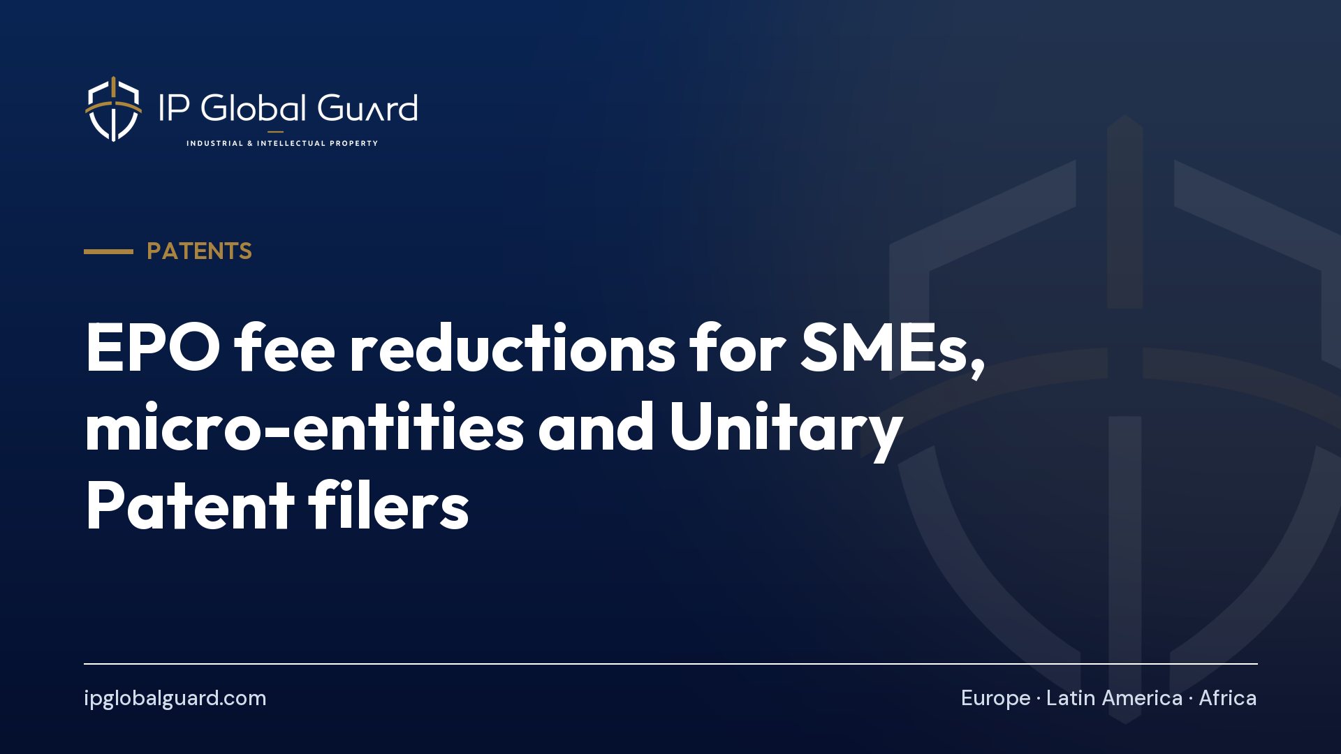 EPO fee reductions for SMEs, micro-entities and Unitary Patent filers