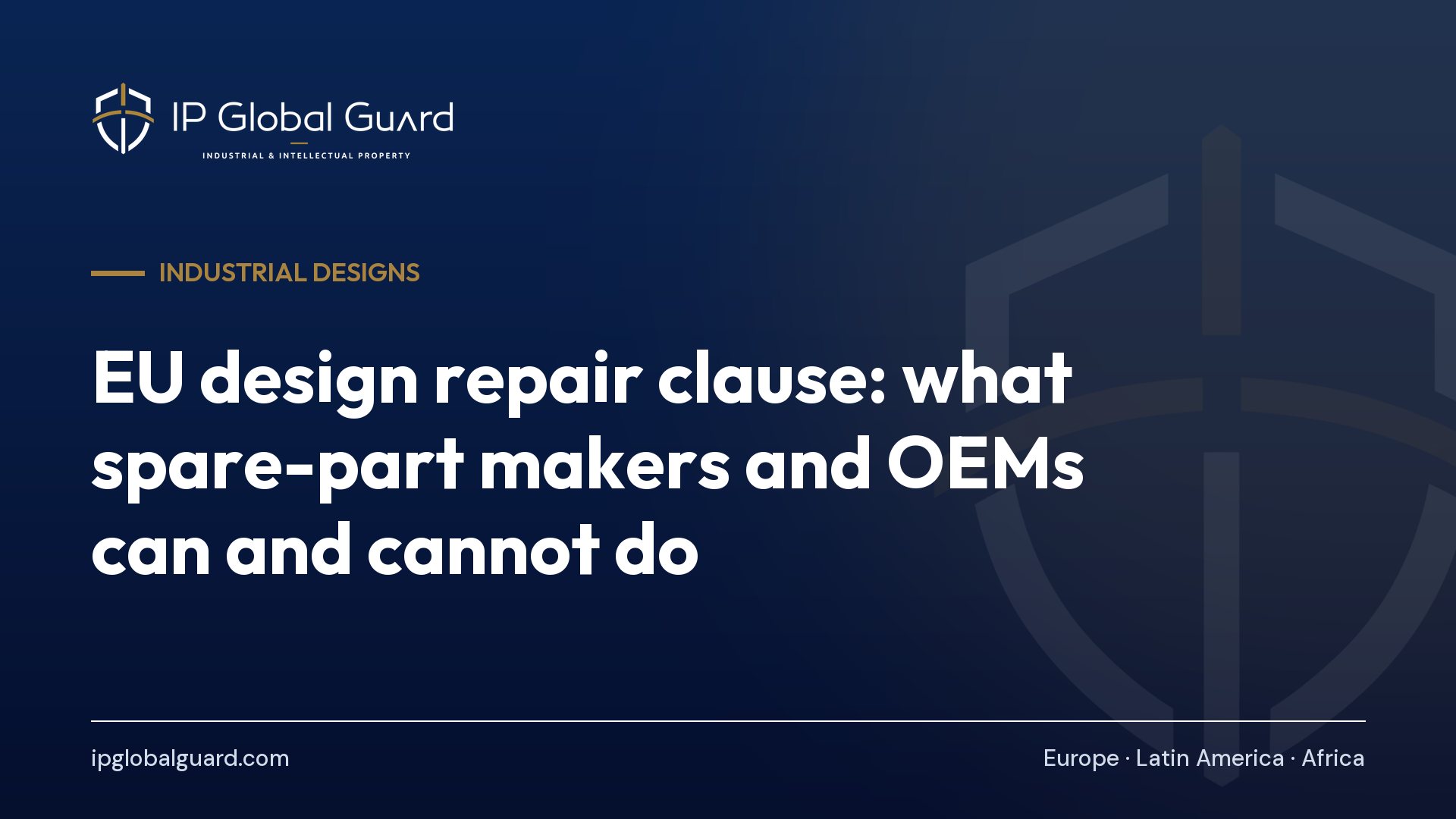 EU design repair clause: what spare-part makers and OEMs can and cannot do