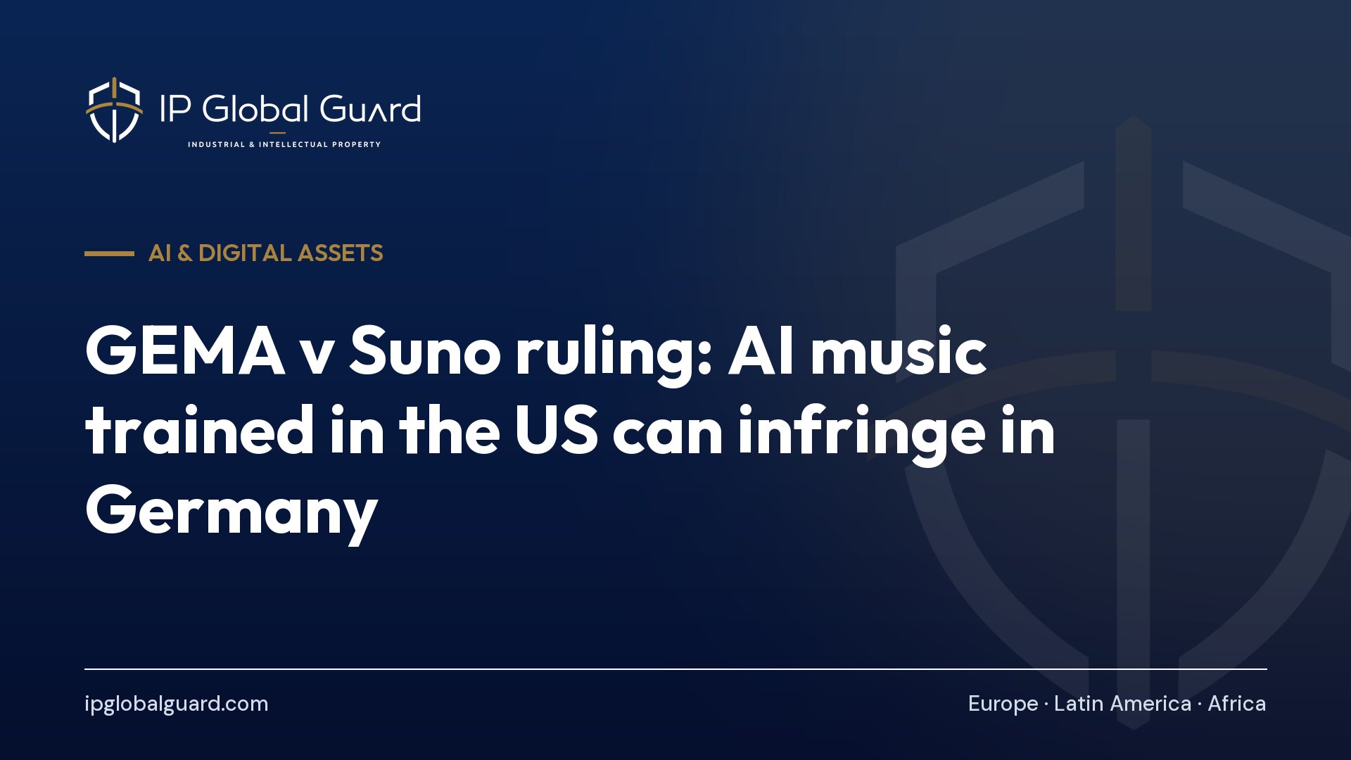 GEMA v Suno ruling: AI music trained in the US can infringe in Germany