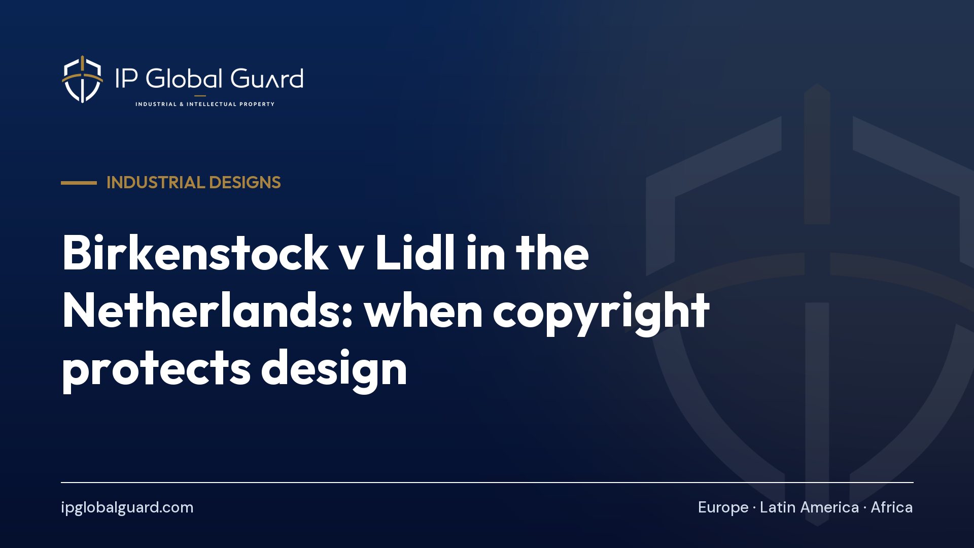 Birkenstock v Lidl in the Netherlands: when copyright protects design