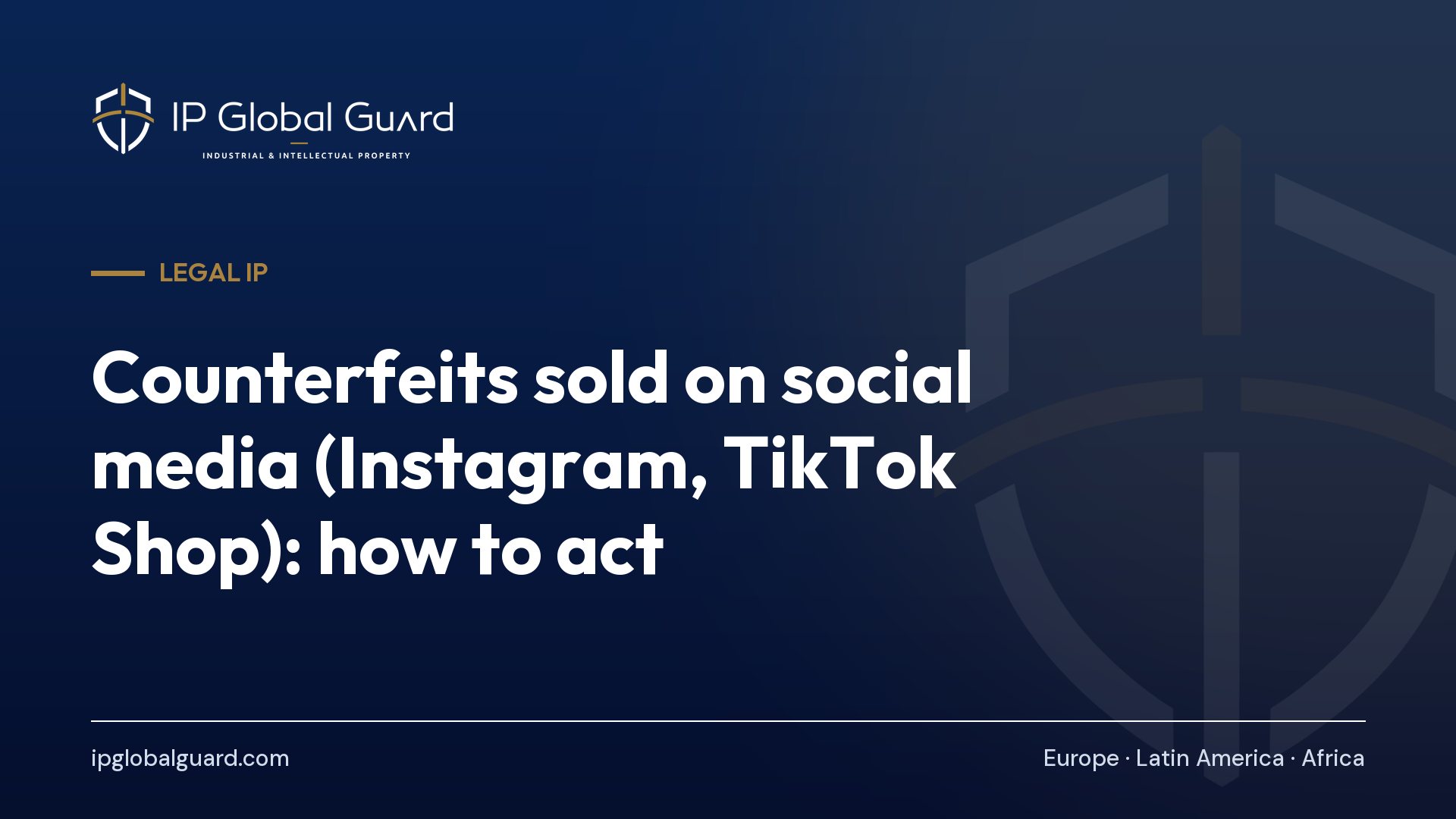 Counterfeits sold on social media (Instagram, TikTok Shop): how to act