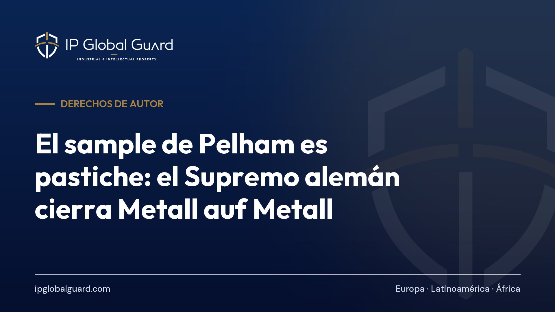 El sample de Pelham es pastiche: el Supremo alemán cierra Metall auf Metall
