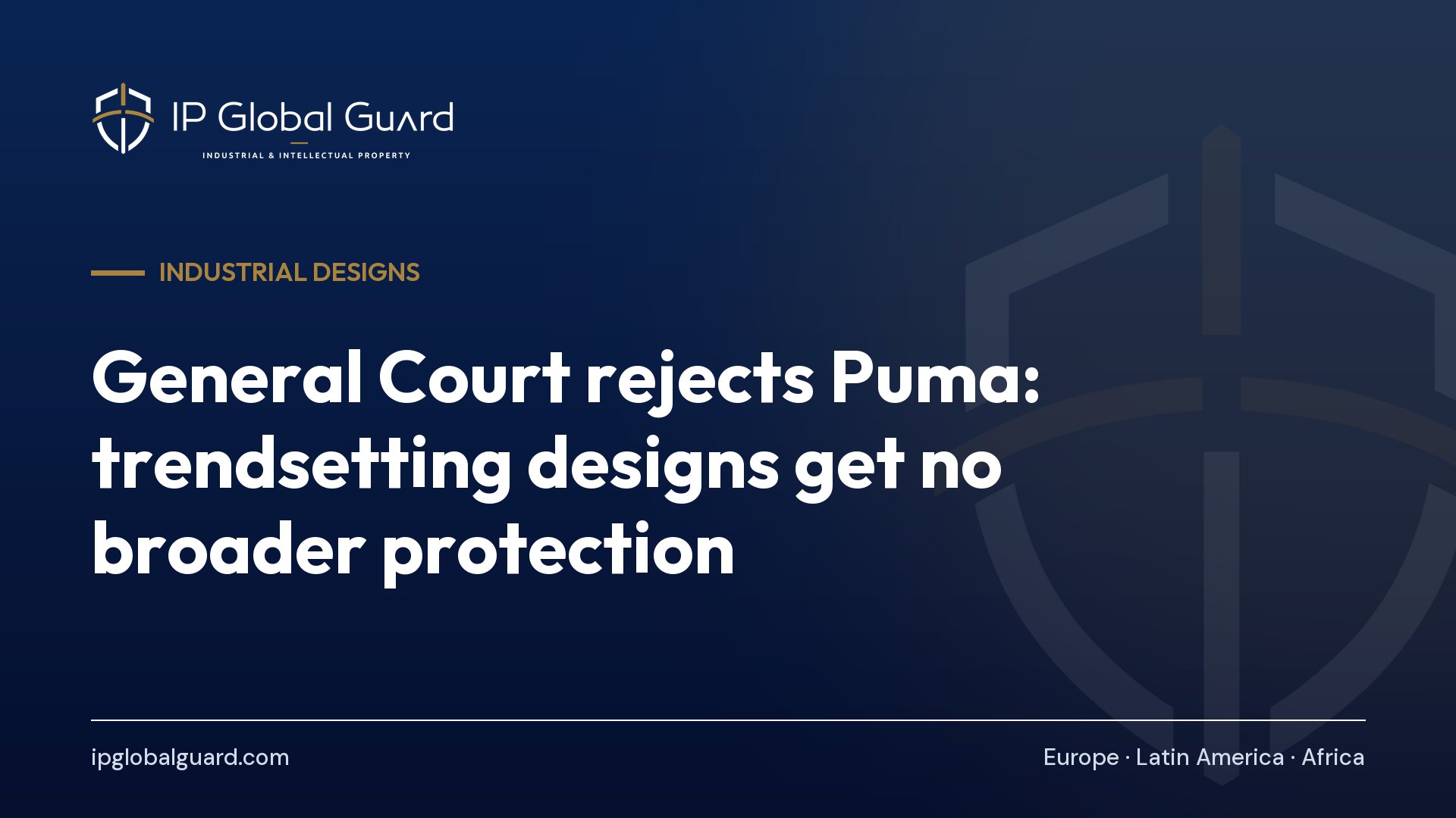 General Court rejects Puma: trendsetting designs get no broader protection