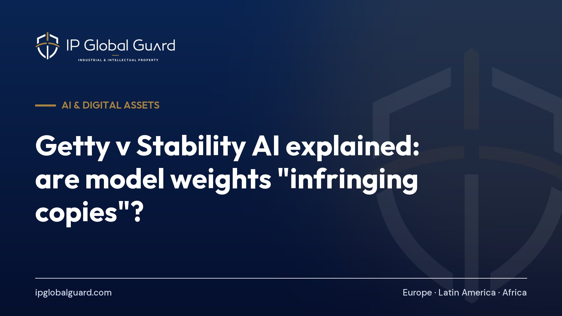 Getty v Stability AI explained: are model weights “infringing copies”?