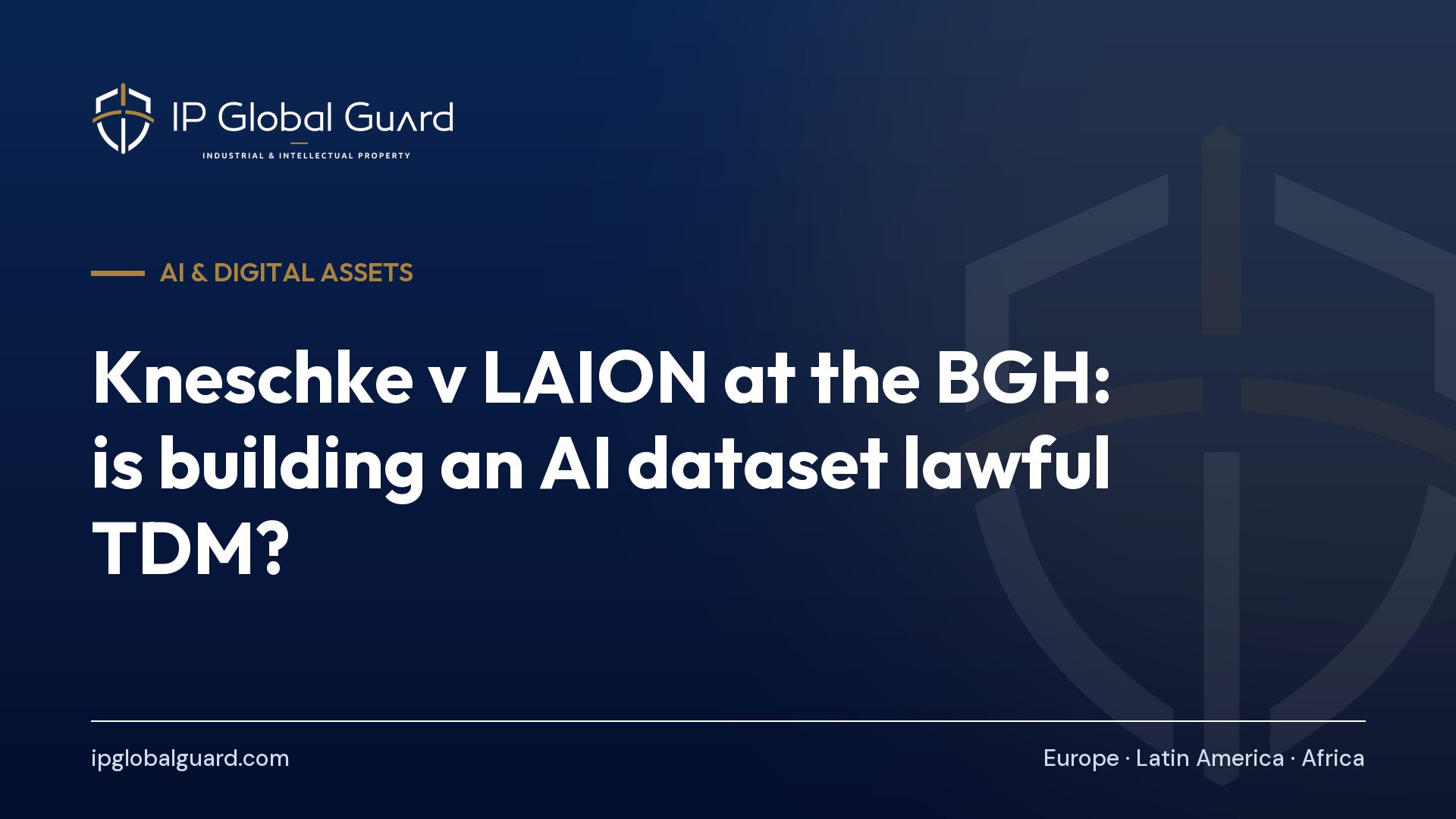 Kneschke v LAION at the BGH: is building an AI dataset lawful TDM?