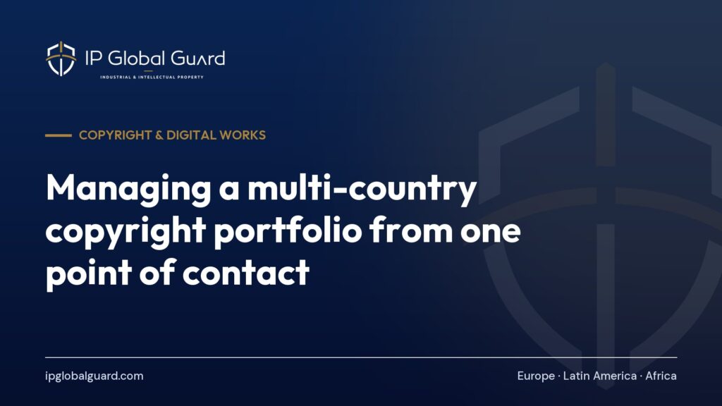Managing a multi-country copyright portfolio from one point of contact