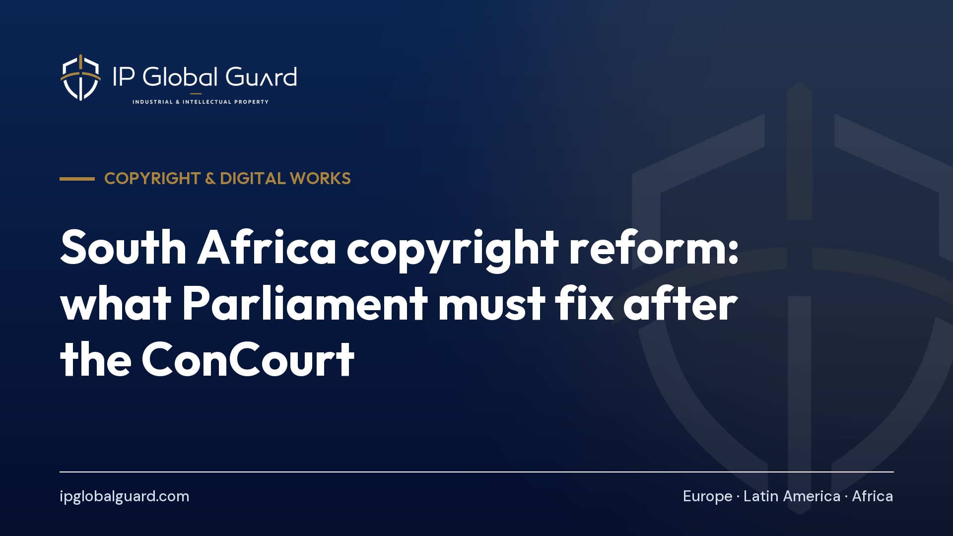 South Africa copyright reform: what Parliament must fix after the ConCourt